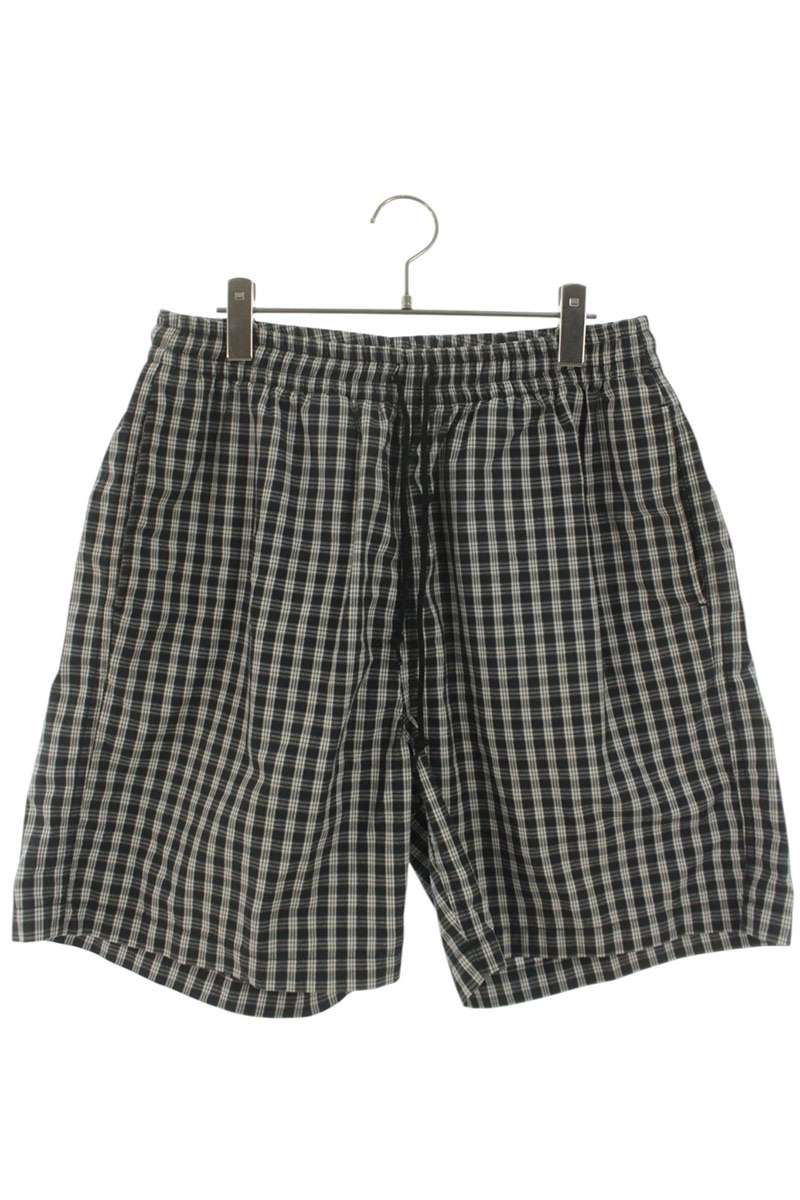 クーティー COOTIE 大きさ:L  24SS  Dobby Check Easy Shorts CTE-24S121 ドビーチェックイージーショーツ(黒いこと×白いこと)【404062】【BS99】【メンズ】【中古】bb78#rinkan*A