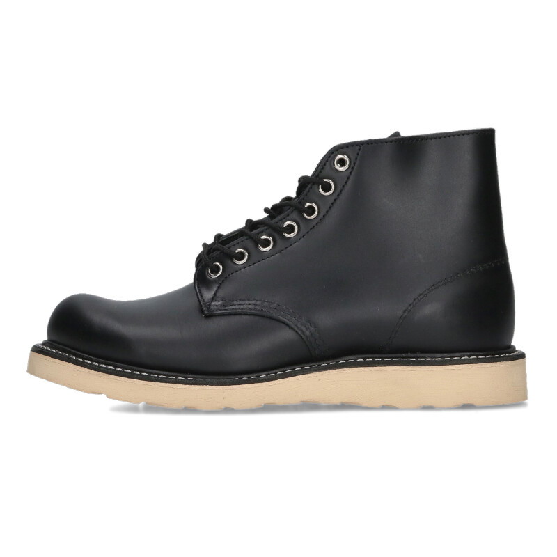 赤いこと舞台の袖 RED WING 大きさ:8D  ラウンドトゥ 7大広間ブーツ(黒いこと)【804062】【BS99】【メンズ】【小物】【中古】bb33#rinkan*S