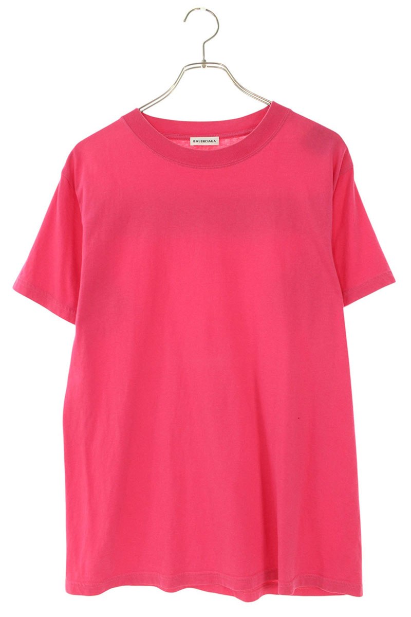 バレンシアガ BALENCIAGA　 サイズ:M 518262 TAV51 バックロゴワッペンTシャツ(ピンク)【904062】【BS99】【レディース】【中古】bb429#rinkan*B