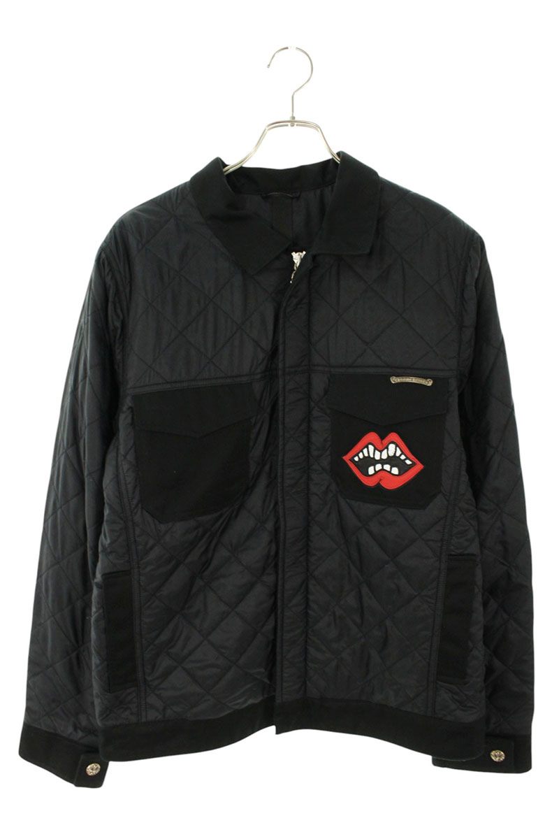 クロムハーツ Chrome Hearts 大きさ:M チョンパーパッチキルティングナイロンうつり変わりジップブルゾン(米国海軍×赤いこと×しろがね色)【204062】【SJ02】【メンズ】【中古】bb415#rinkan*C