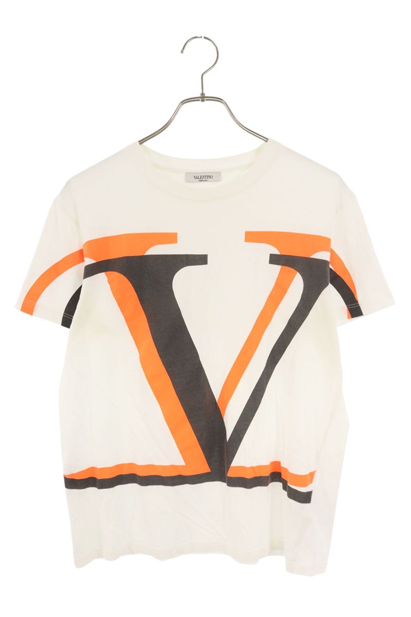 ヴァレンティノ VALENTINO 大きさ:XS  UV3MG08C6K7 Vロゴタイプ刷り上げるプルオーバー(白いこと×オレンジ色×黒いこと)【504062】【BS99】【メンズ】【中古】bb205#rinkan*C
