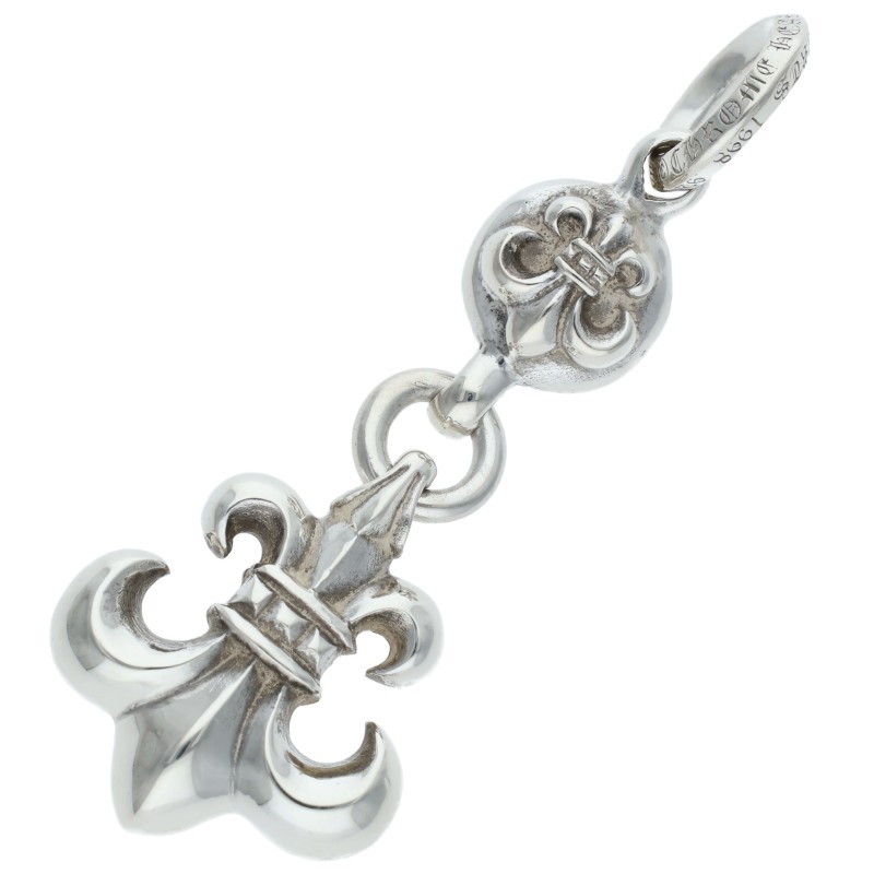 クロムハーツ Chrome Hearts 1BALL BS FLEUR 1ボールBSフレアチャーム チャーム シルバーネックレストップ(シルバー 11.6g)【304062】【SS07】【小物】【中古】bb377#rinkan*B |RINKAN