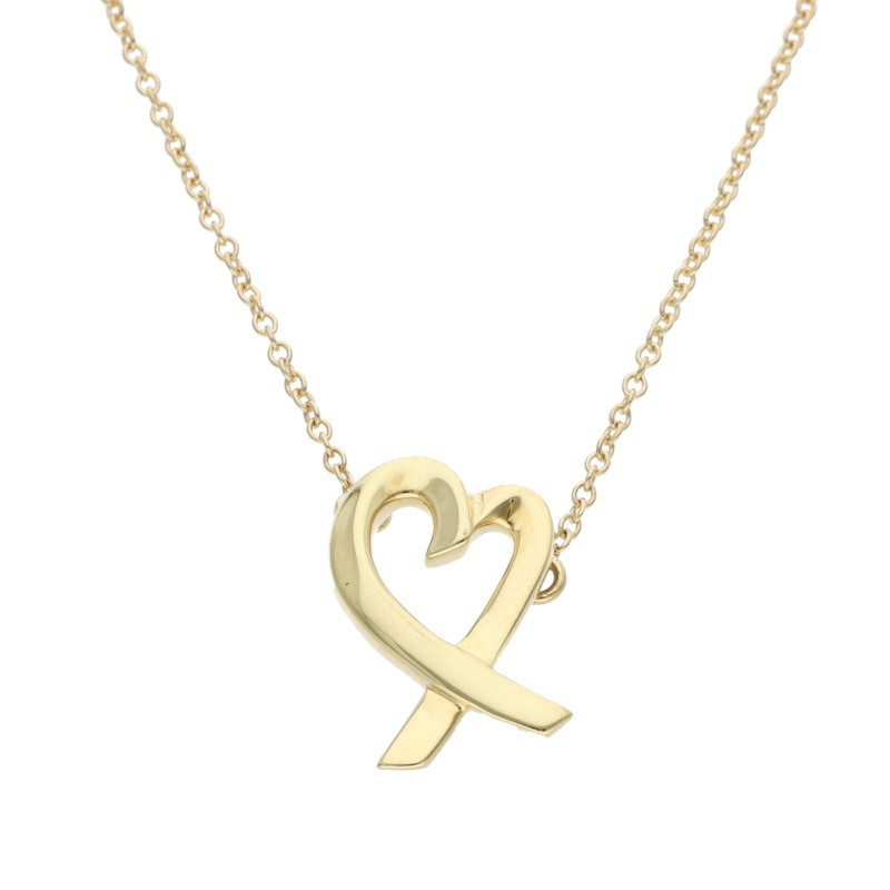 ティファニー TIFFANY&Co. サイズ:41cm ラビングハート K18YGネックレス(イエローゴールド 2.73g)【404062】【OM10】【小物】【中古】bb428#rinkan*B|RINKAN