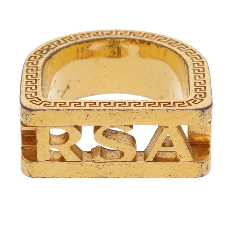 ヴェルサーチェ Versace　 サイズ:22号 ロゴモチーフリング(ゴールド 16.89g)【614062】【BS99】【小物】【中古】bb463#rinkan*B