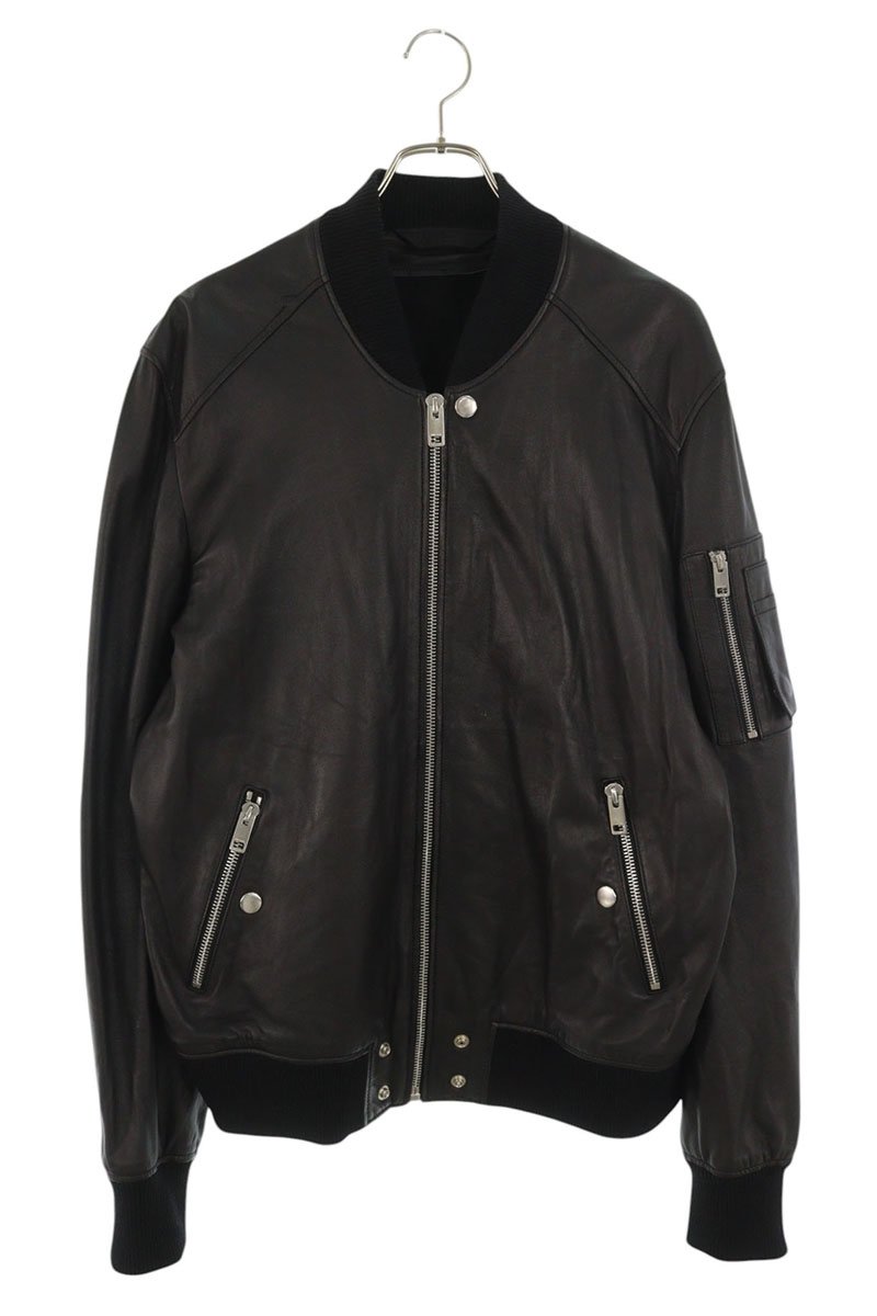 ディーゼル DIESEL 大きさ:XXL  L-ABBOTT ラムレザーボンバーブルゾン(黒いこと)【504062】【BS99】【メンズ】【中古】bb132#rinkan*B