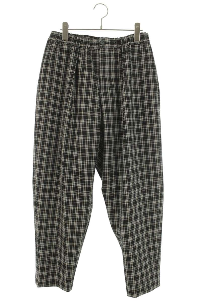 マルニ MARNI　 サイズ:44 25AW PUMU0017U4 チェック柄キャロットカットロングパンツ(ブラック×ホワイト)【604062】【BS99】【メンズ】【中古】bb377#rinkan*A