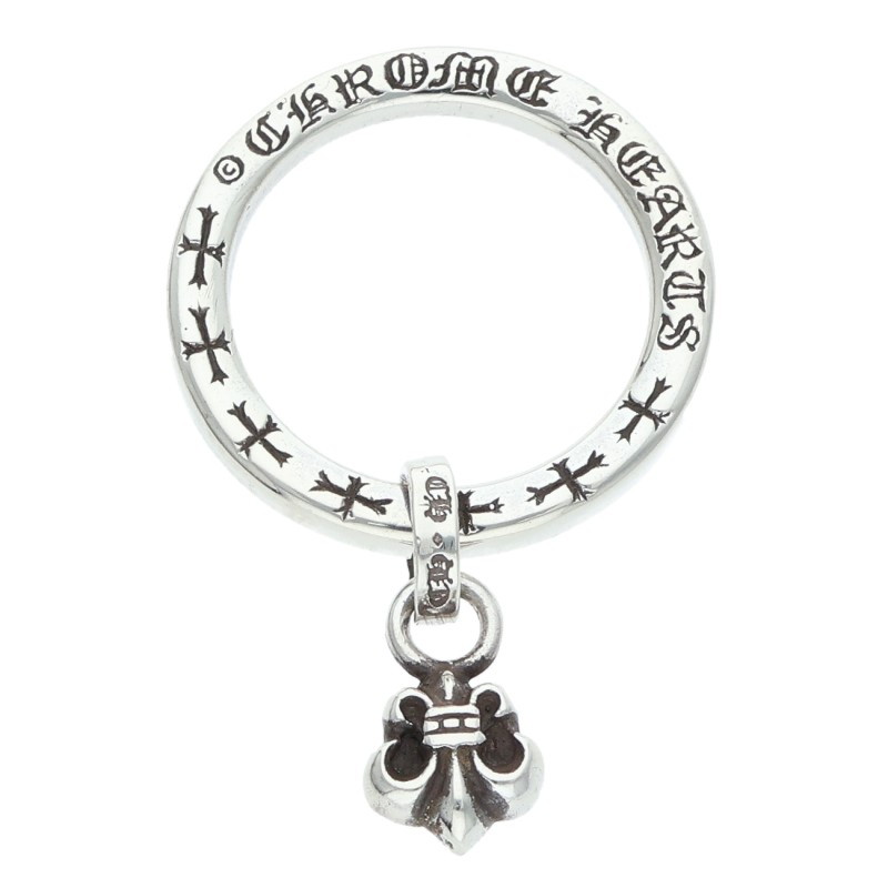 クロムハーツ Chrome Hearts 大きさ:11号  NTFL W NTFL wBS太陽フレア主題 しろがね色輪っか(しろがね色 4.85g)【804062】【FK04】【小物】【中古】bb62#rinkan*B