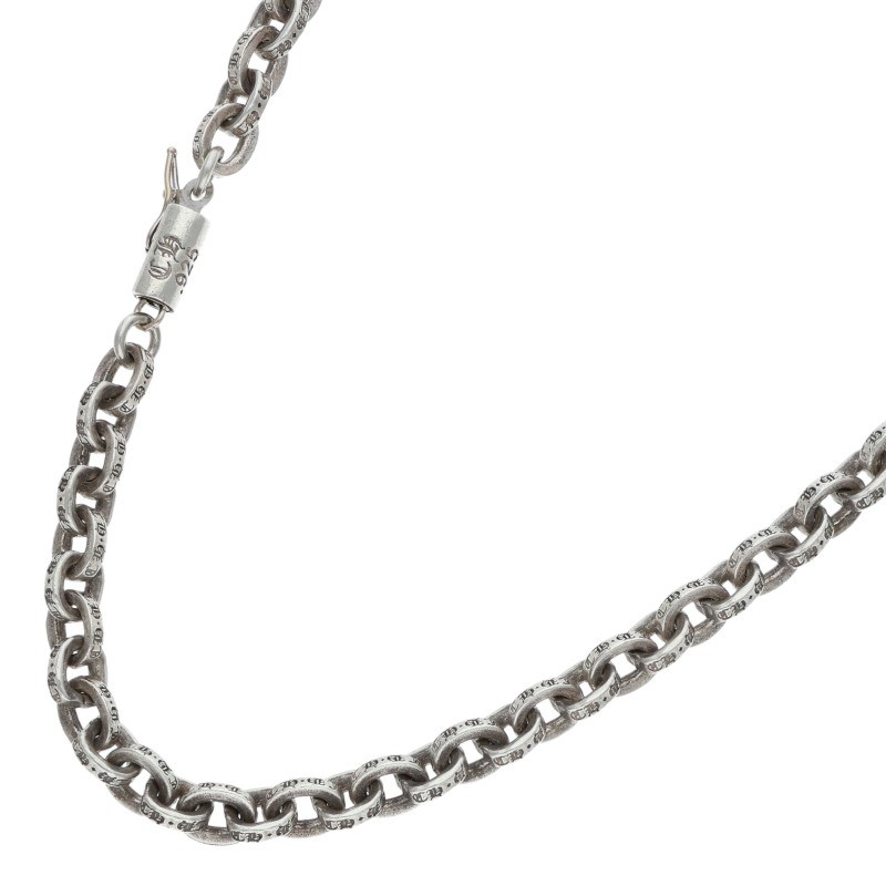 クロムハーツ Chrome Hearts　 サイズ:24inch PAPER CHAIN 24 ペーパーチェーン24inch シルバーネックレス(シルバー 44.89g)【704062】【OS06】【小物】【中古】bb326#rinkan*B