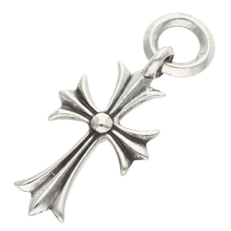 クロムハーツ Chrome Hearts　 TINY CH CROSS タイニーCHクロス チャーム シルバーネックレストップ(シルバー 3.41g)【804062】【OS06】【小物】【中古】bb33#rinkan*B ｜RINKAN