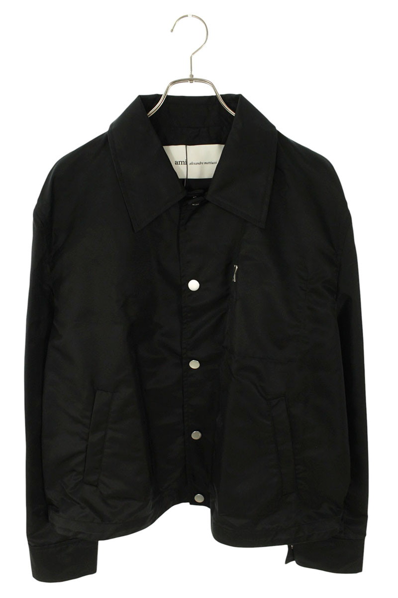 アミアレクサンドルマテュッシ AMI Alexandre Mattiussi　 サイズ:XL 26SS UJK872PA0037 ハートAデザインブルゾン(ブラック)【504062】【SB01】【メンズ】【新古品】bb78#rinkan*N