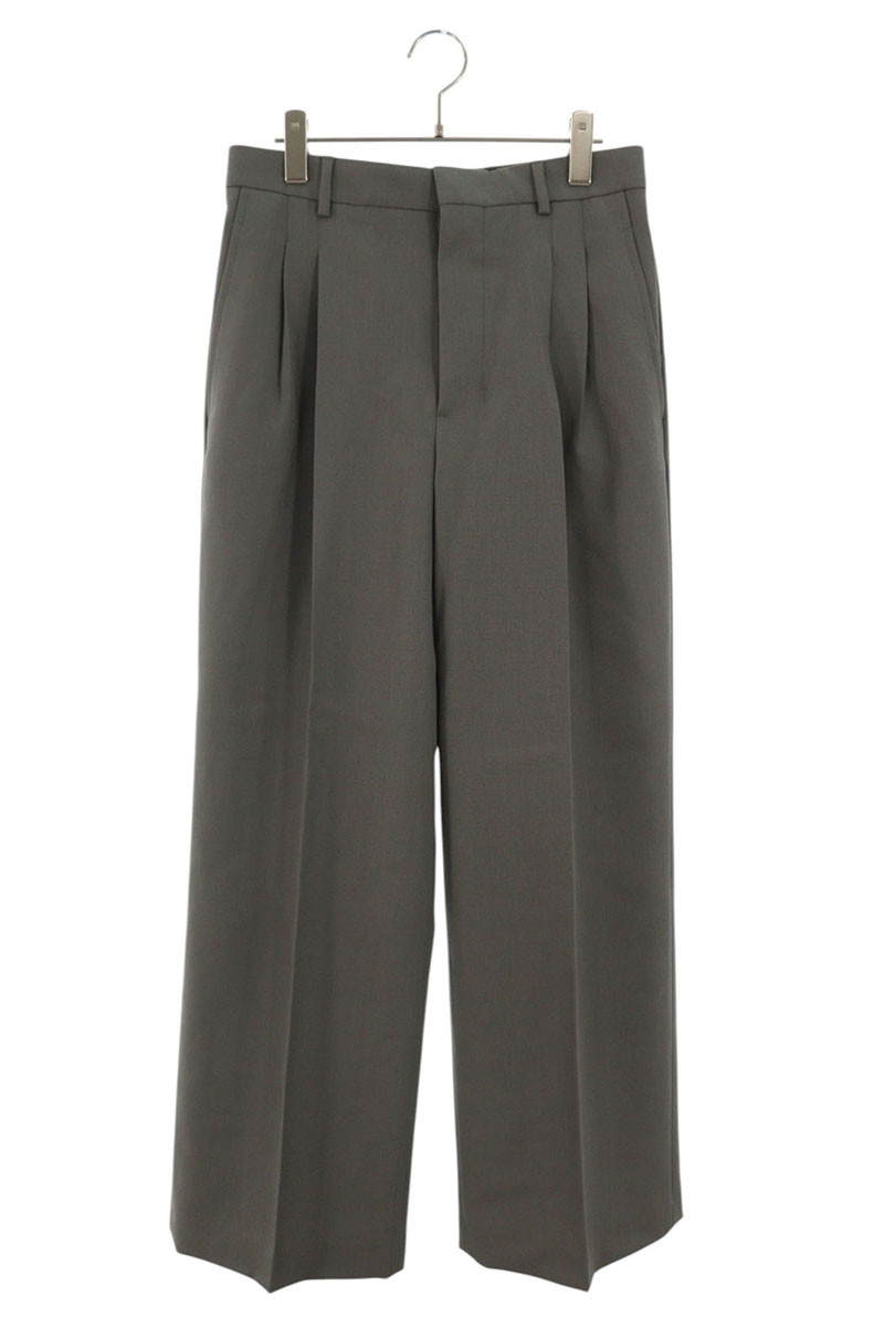 アミアレクサンドルマテュッシ AMI Alexandre Mattiussi サイズ:38 26SS HTR860WV0195 プリーツスラックスロングパンツ(グレー)【504062】【SB01】【メンズ】【新古品】bb78#rinkan*N |RINKAN