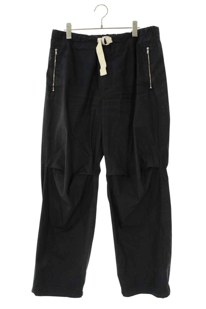 ジルサンダー JILSANDER　 サイズ:46 J47KA0221 イニシャル刺繍コットントラウザーズロングパンツ(ブラック)【804062】【BS99】【メンズ】【中古】bb429#rinkan*C