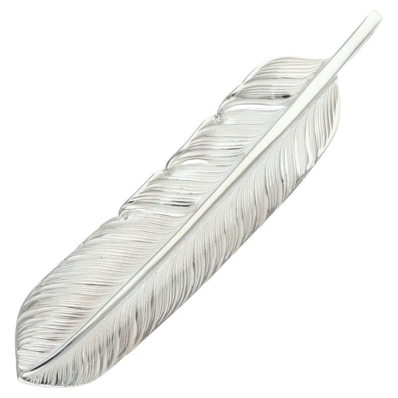 ワシミタロウ 鷲見太郎   L flight feather 02 フライトフェザーネックレストップ(しろがね色 9.17g)【506062】【BS99】【小物】【中古】bb51#rinkan*S