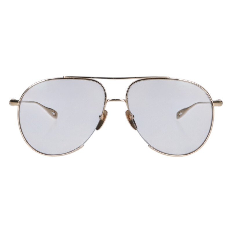 クロムハーツ Chrome Hearts 大きさ:60□15-149  STEPPIN\u0027 BLU クロスティアドロップメガネ((ひな形)ゴールド)【604062】【聞き入れる15】【小物】【中古】bb450#rinkan*B