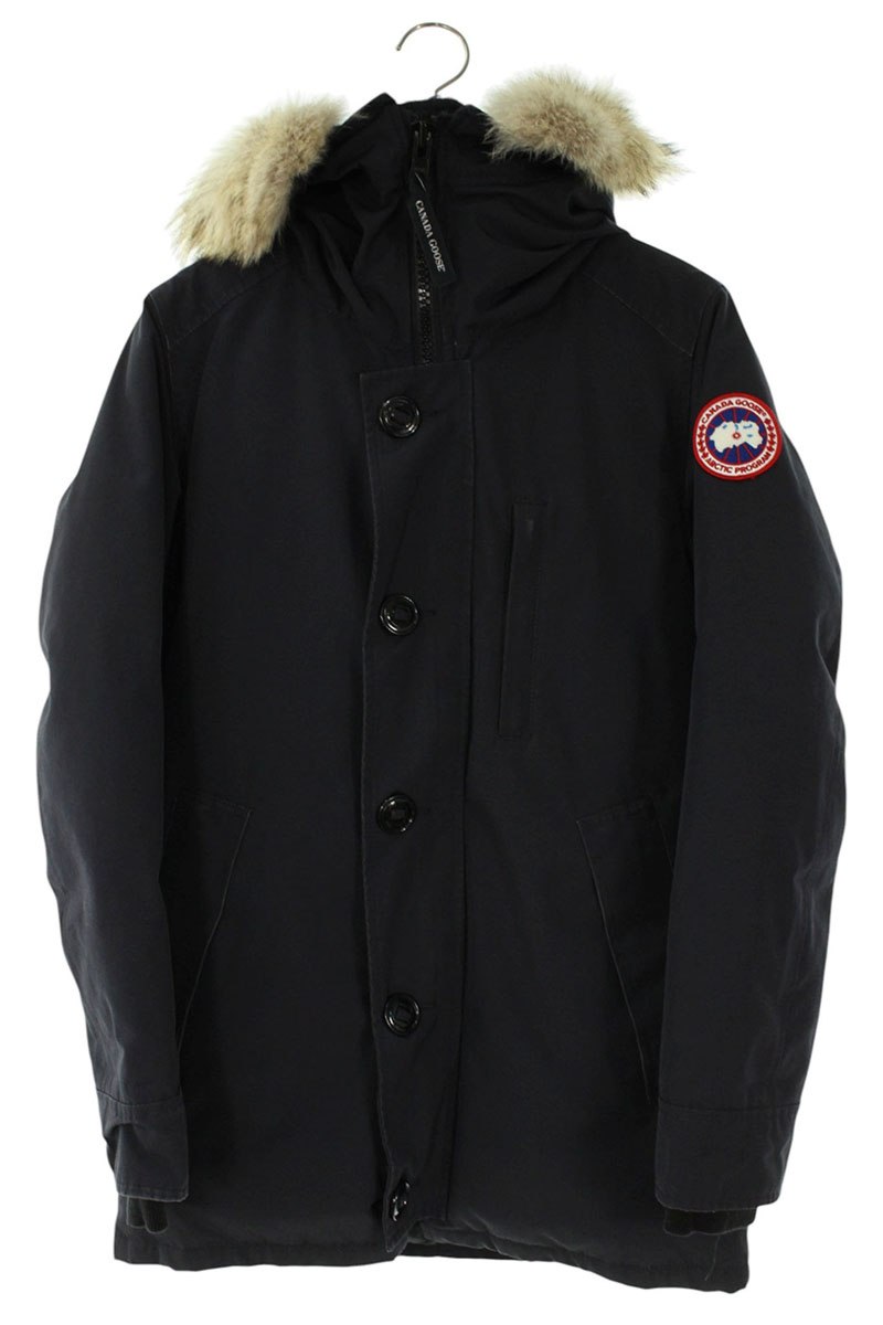 カナダグース CANADA GOOSE　 サイズ:XS Jasper Parka 3438JM ジャスパーファー付きダウンジャケット(ネイビー)【904062】【BS99】【メンズ】【中古】bb297#rinkan*B