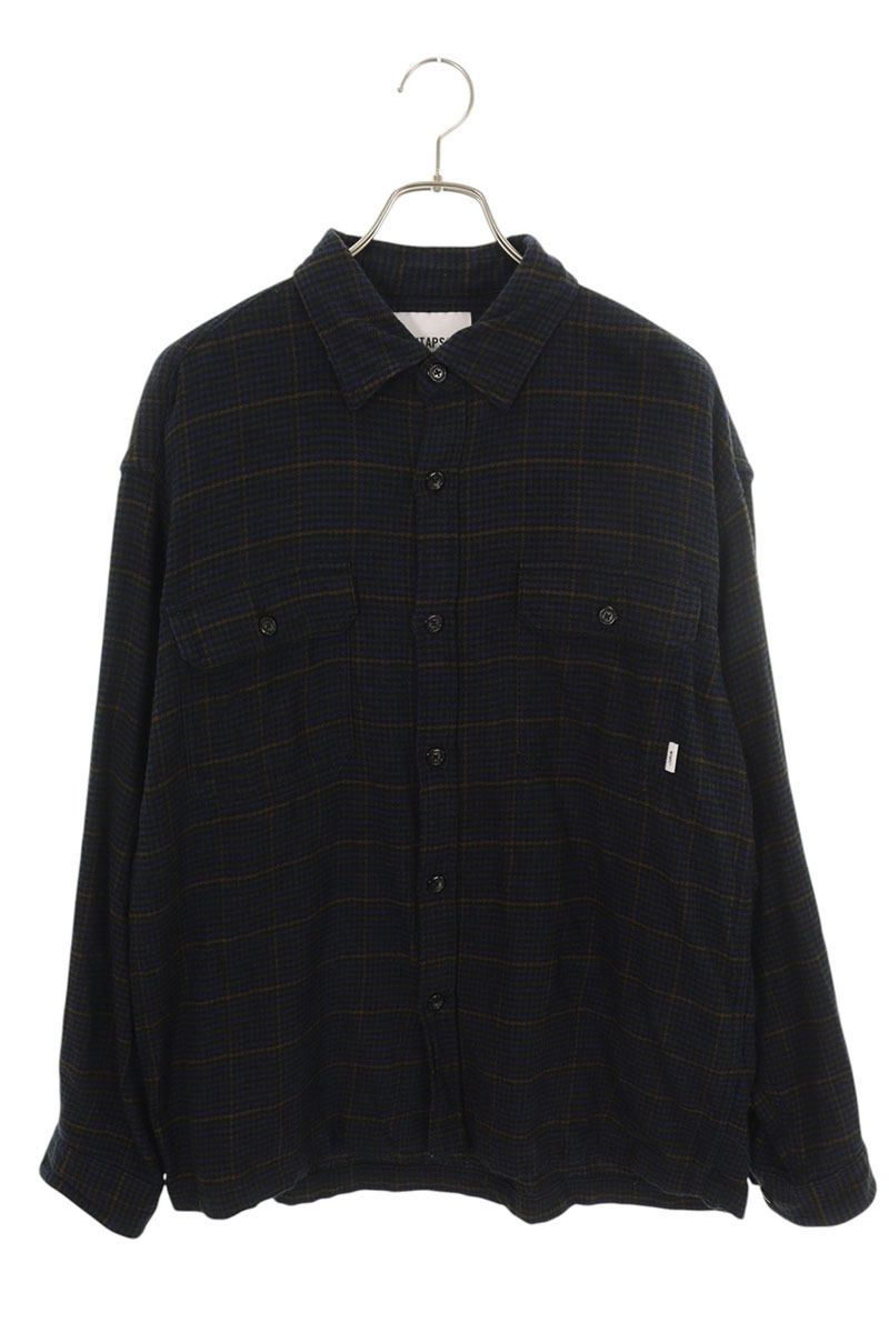 ダブルタップス WTAPS　サイズ:3 24AW 24WVDT-SHM03 DECK LS フランネル長袖シャツ(ネイビー調)【804062】【BS99】【メンズ】【中古】bb92#rinkan*B｜RINKAN 15,899円