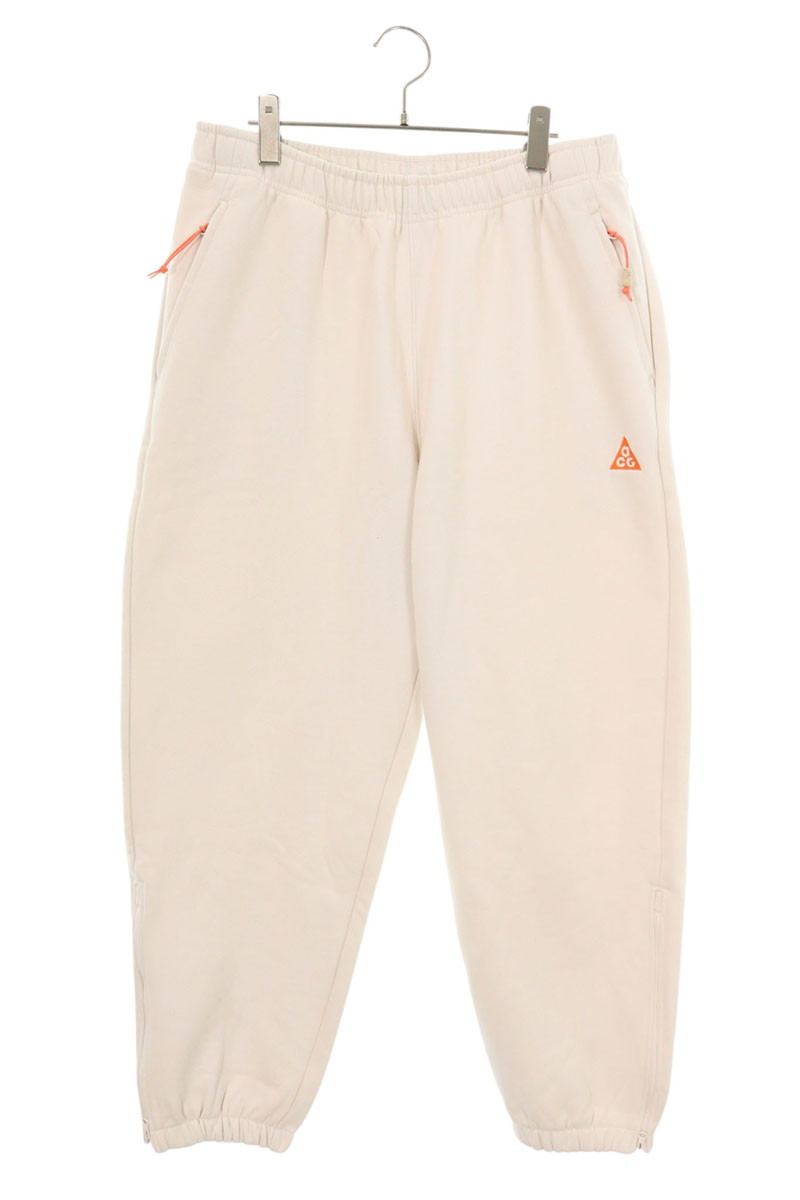 ナイキ NIKE 大きさ:M  Phantom HQ5732-030 ACGロゴタイプ刺しゅうスウェットロングパンツ(ベージュ)【804062】【BS99】【メンズ】【中古】bb380#rinkan*A