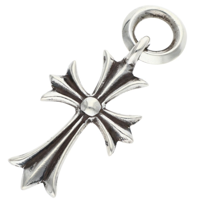 クロムハーツ Chrome Hearts TINY CH CROSS タイニーCHクロス チャーム シルバーネックレストップ(シルバー 3.68g)【904062】【OS06】【小物】【中古】bb455#rinkan*B |RINKAN