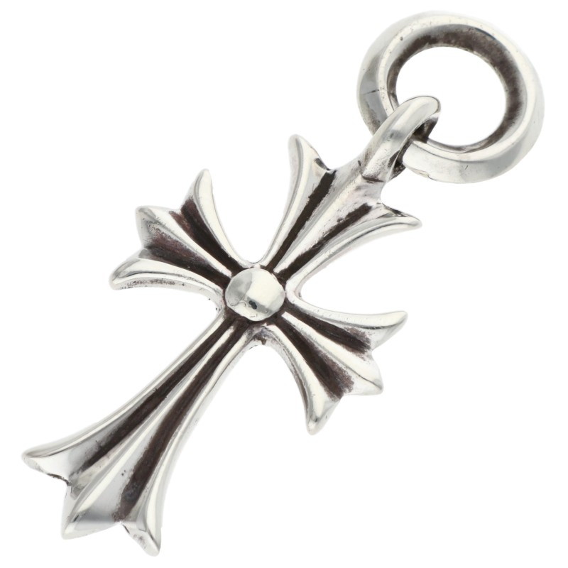 クロムハーツ Chrome Hearts　 TINY CH CROSS タイニーCHクロス チャーム シルバーネックレストップ(シルバー 3.5g)【904062】【OS06】【小物】【中古】bb453#rinkan*B ｜RINKAN