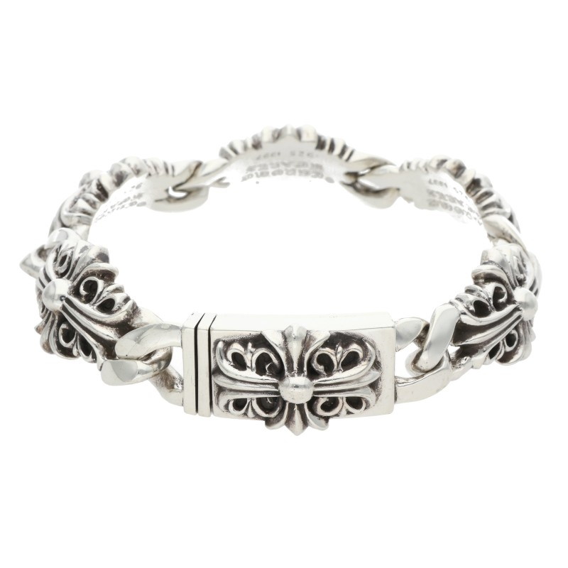 クロムハーツ Chrome Hearts 大いさ:5LINK  KEEPER LINK GK繋がり しろがね色腕輪(しろがね色 125.76g)【804062】【聞き届ける15】【小物】【中古】bb450#rinkan*B