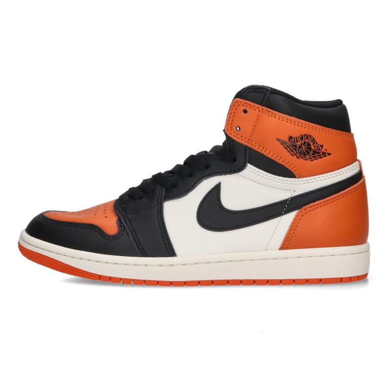 ナイキ NIKE 大きさ:26珊  AIR JORDAN 1 RETRO HIGH OG DZ5485-008 エアジョーダン1レトロハイスニーカー(オレンジ色×黒いこと×白いこと)【214062】【BS99】【メンズ】【小物】【中古】bb455#rinkan*S