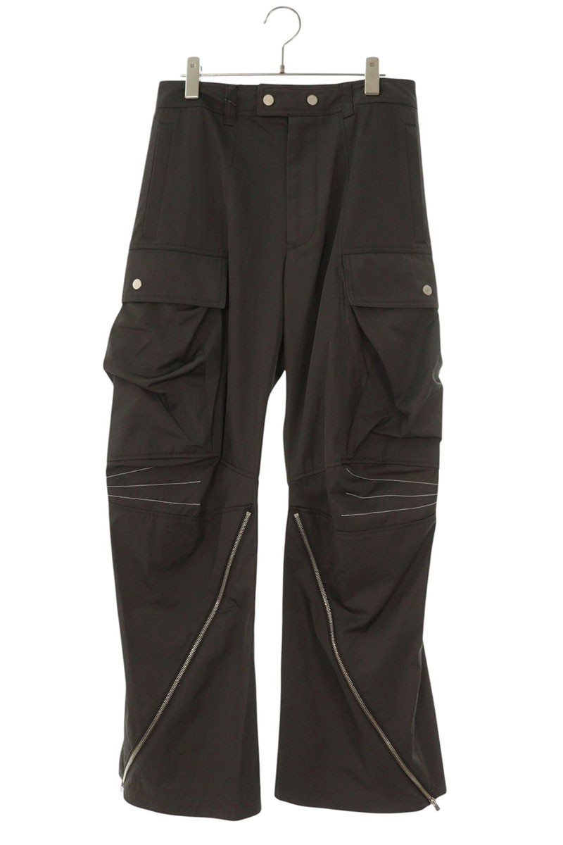 トリプルエフポスタルサービス FFF POSTAL SERVICE　 サイズ:30 25AW Articulated Knee Dart Cargo Trousers ニーダートカーゴロングパンツ(ダークグレー)【904062】【BS99】【メンズ】【中古】bb380#rinkan*A