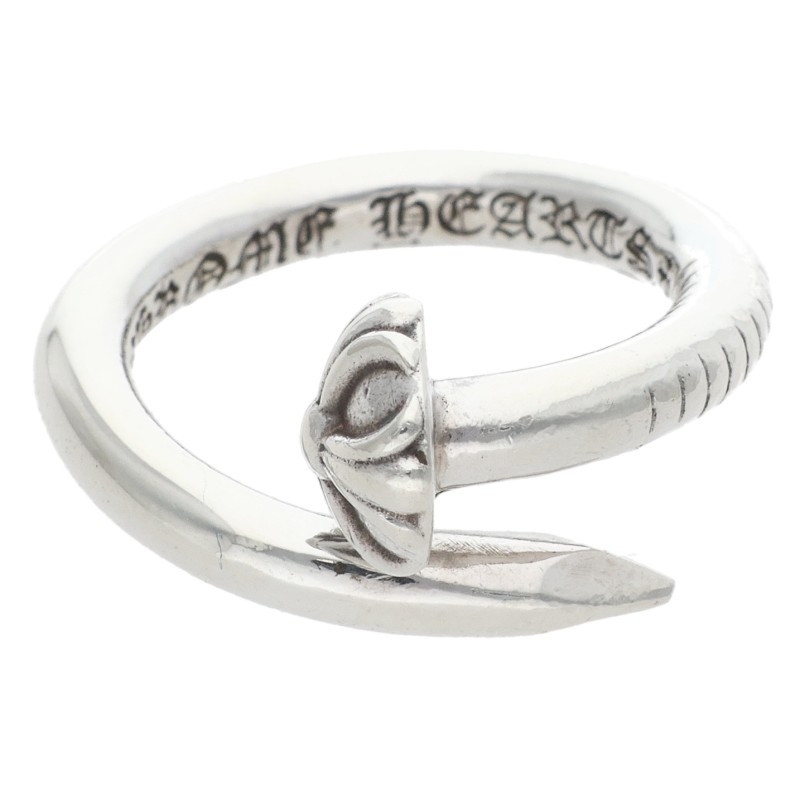 クロムハーツ Chrome Hearts　サイズ:9号 NAIL CRSBALL ネイルクロスボール シルバーリング(シルバー 5.5g)【014062】【SJ02】【小物】【中古】bb412#rinkan*B ｜RINKAN