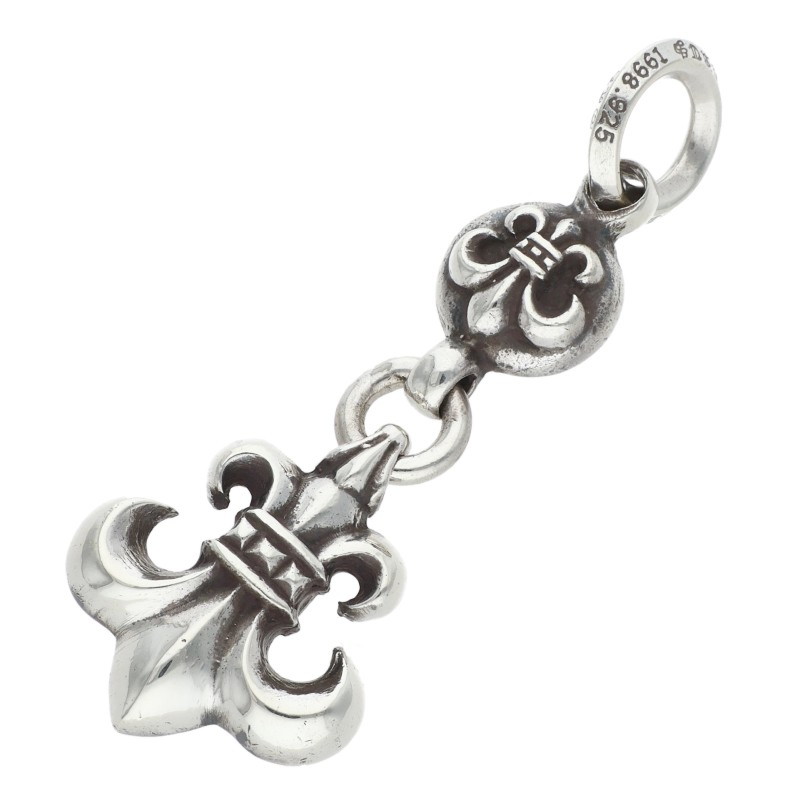 クロムハーツ Chrome Hearts　 1BALL BS FLEUR 1ボールBSフレアチャーム チャーム シルバーネックレストップ(シルバー 11.57g)【014062】【GZ11】【小物】【中古】bb448#rinkan*B ｜RINKAN