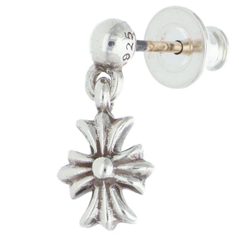 クロムハーツ Chrome Hearts   TNY E CH PLS 1 タイニーECHつけ加える落っこちる しろがね色ピアス(しろがね色 1.26g)【014062】【SS07】【小物】【中古】bb460#rinkan*B