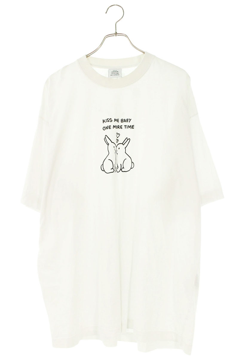 ヴェトモン VETEMENTS 大きさ:XS  UE64TR450W 向こう正面刷り上げるＴシャツ(白いこと)【904062】【BS99】【メンズ】【中古】bb419#rinkan*B