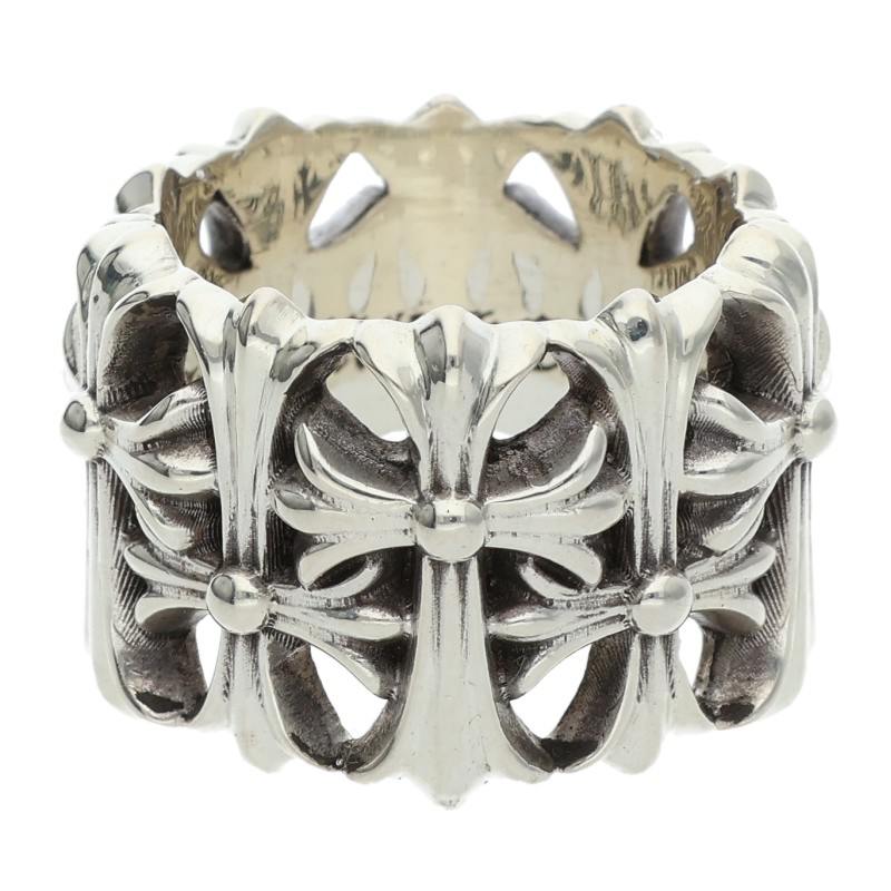 クロムハーツ Chrome Hearts　 サイズ:11号 CEMETERY セメタリークロス シルバーリング(シルバー 14.83g)【904062】【GZ11】【小物】【中古】bb437#rinkan*B