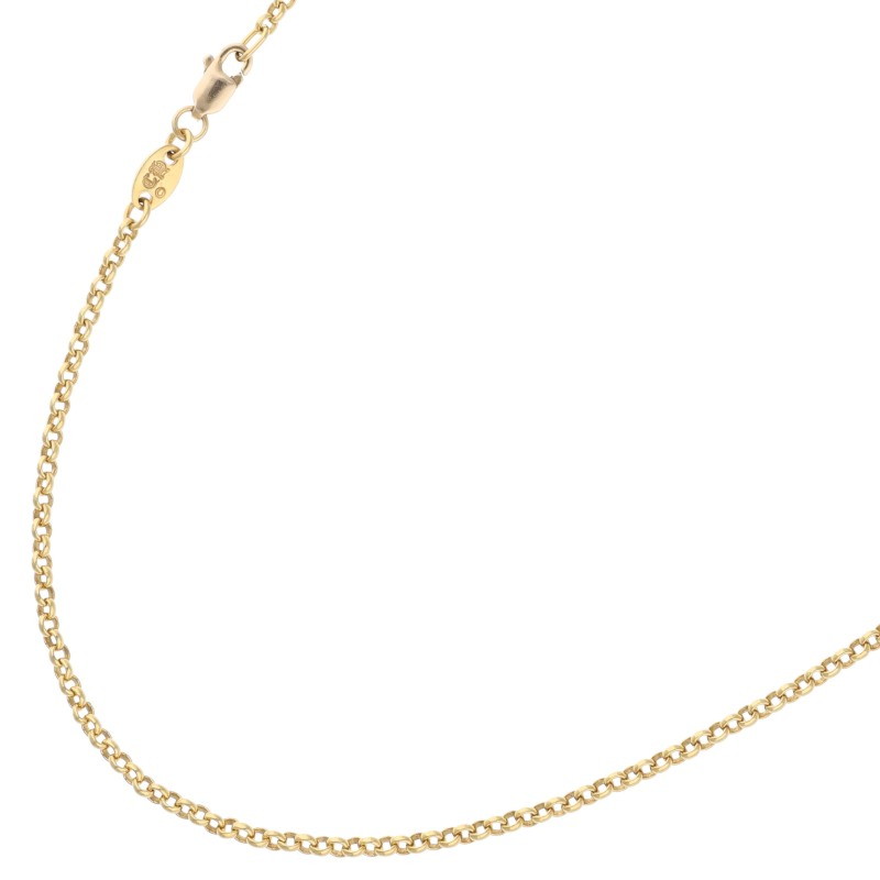 クロムハーツ Chrome Hearts 大きさ:16inch  22K NECKCHAIN R16 ロールチェーン16inch ゴールド首飾り(黄色ゴールド 8.36g)【214062】【FK04】【小物】【中古】bb443#rinkan*B