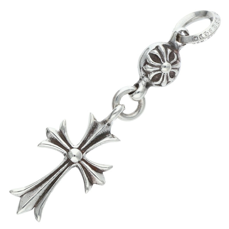 クロムハーツ Chrome Hearts　 1B TNY CH CRS 1ボールタイニーCHクロス チャーム シルバーネックレストップ(シルバー 6.49g)【904062】【NO05】【小物】【中古】bb51#rinkan*B