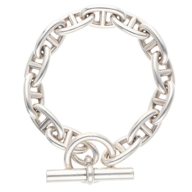 エルメス HERMES　 サイズ:13LINK Chaine d'Ancre GM シェーヌダンクルGMシルバーブレスレット(シルバー 73.73g)【214062】【SB01】【小物】【中古】bb492#rinkan*B