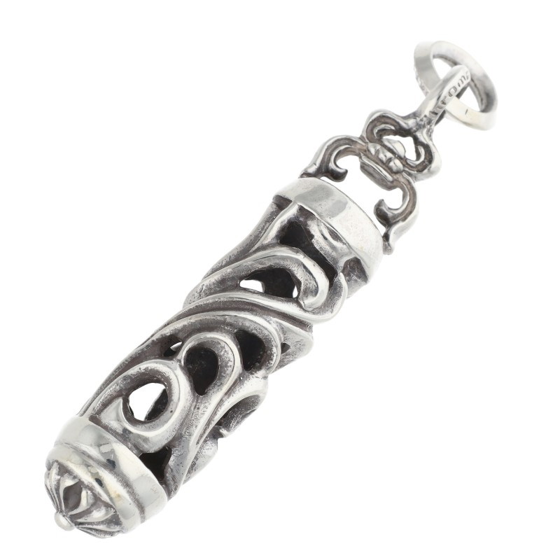 クロムハーツ Chrome Hearts   ROLLER 巻き シャンデリヤ しろがね色首飾りとっ始め(しろがね色 14.9g)【014062】【SS07】【小物】【中古】bb377#rinkan*B