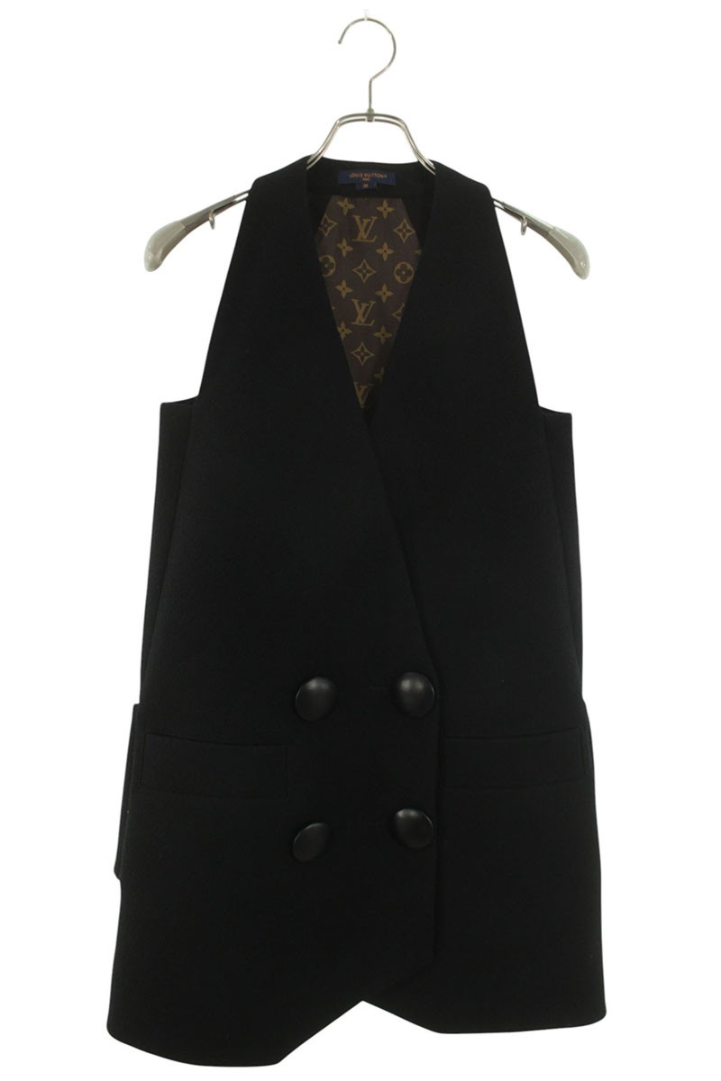 ルイヴィトン LOUISVUITTON 大きさ:36  23SS  RW231B ZX6 FORO96 モノグラムウールドレスワンピース(黒いこと×赤銅色)【214062】【BS99】【レディース】【中古】bb30#rinkan*B