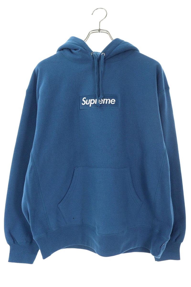 シュプリーム SUPREME サイズ:M  23AW  Box Logo Hooded Sweatshirt ボックスロゴフーデッドスウェットシャツパーカー(ブルー)【114062】【OM10】【メンズ】【中古】bb187#rinkan*A