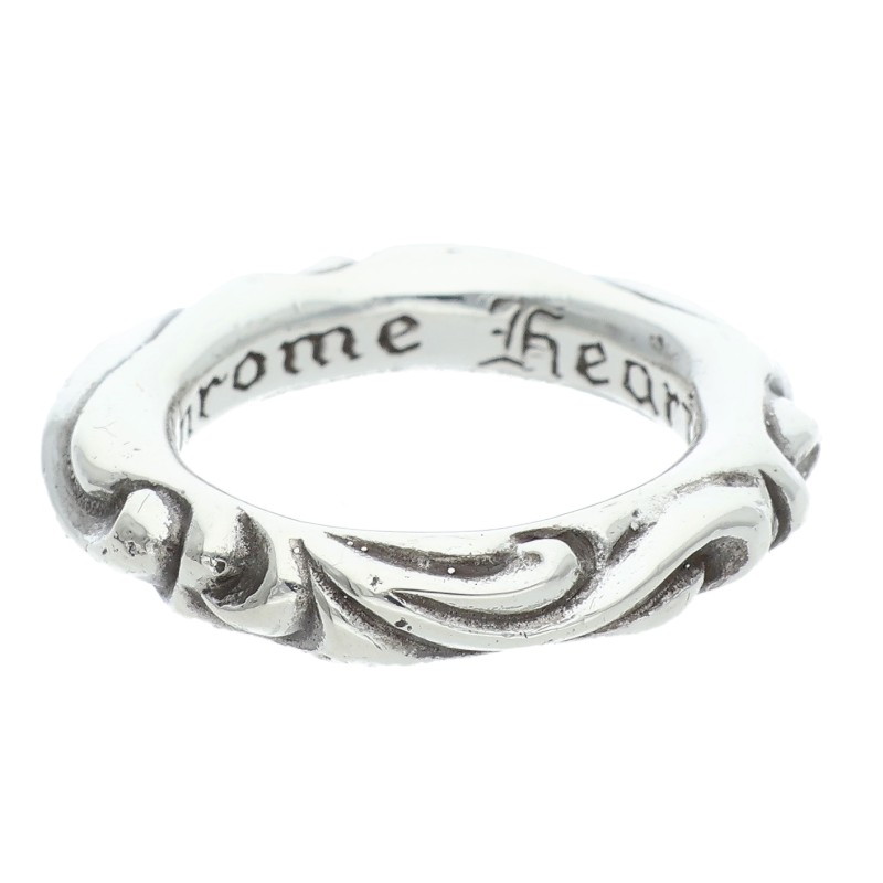 クロムハーツ Chrome Hearts　 サイズ:11号 SCRL BAND スクロールバンド シルバーリング(シルバー 8.14g)【614062】【FK04】【小物】【中古】bb177#rinkan*B