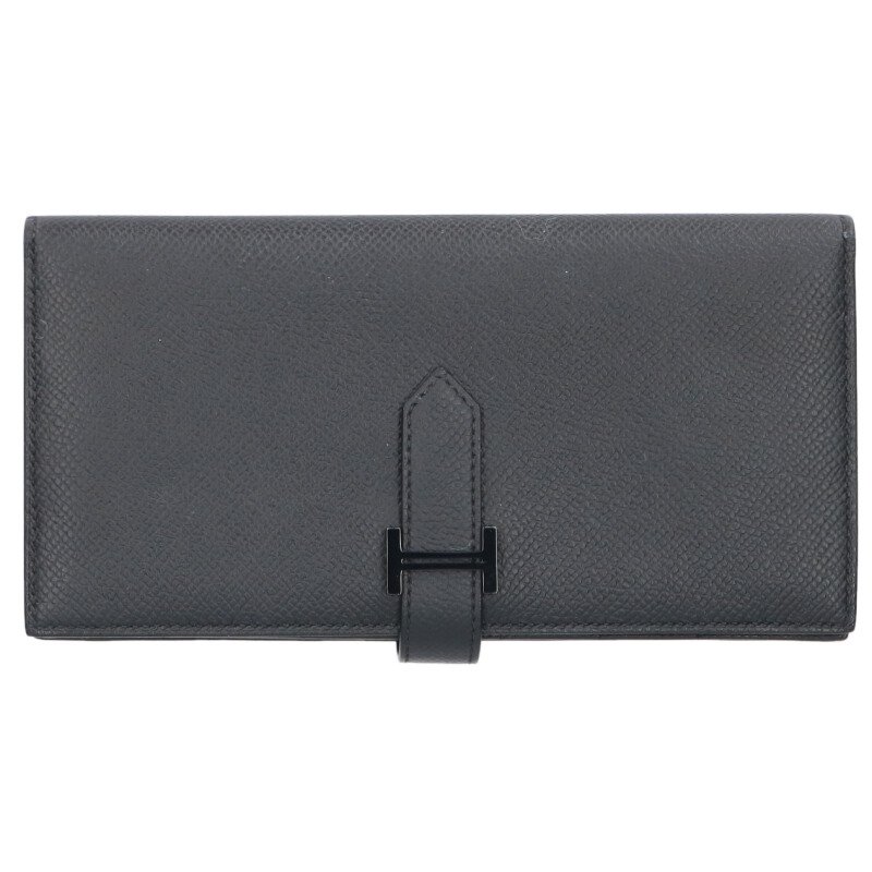 エルメス HERMES　 ベアンスフレ モノクローム B刻印 ソーブラック エプソン長財布(ブラック)【014062】【GZ14】【小物】【中古】bb384#rinkan*A