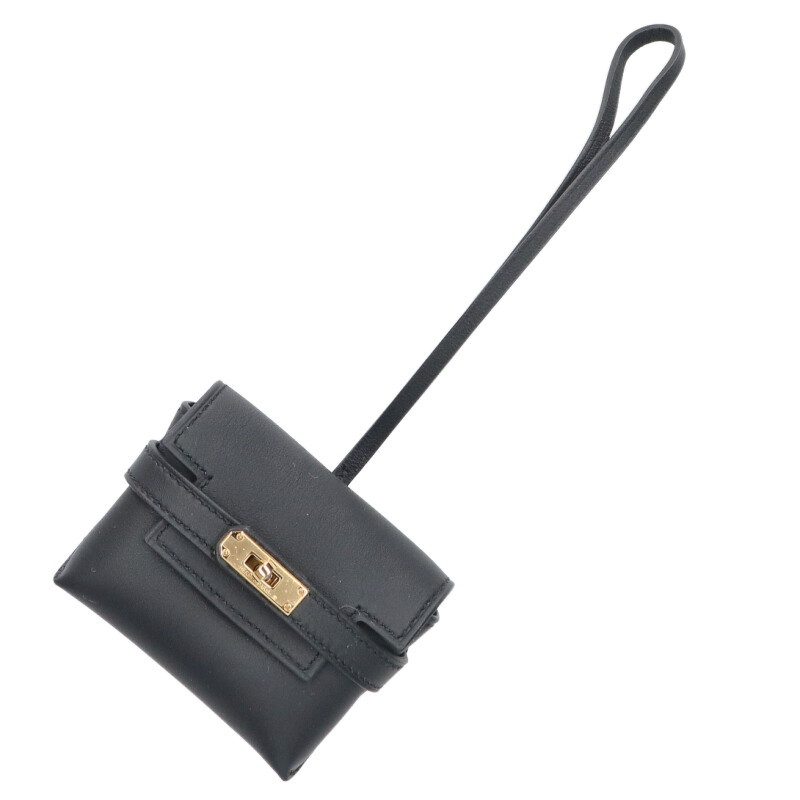 エルメス HERMES   ケリーお祭り K目じるし G金具スイフトチャーム(黒いこと×ゴールド)【014062】【GZ14】【小物】【中古】bb384#rinkan*S