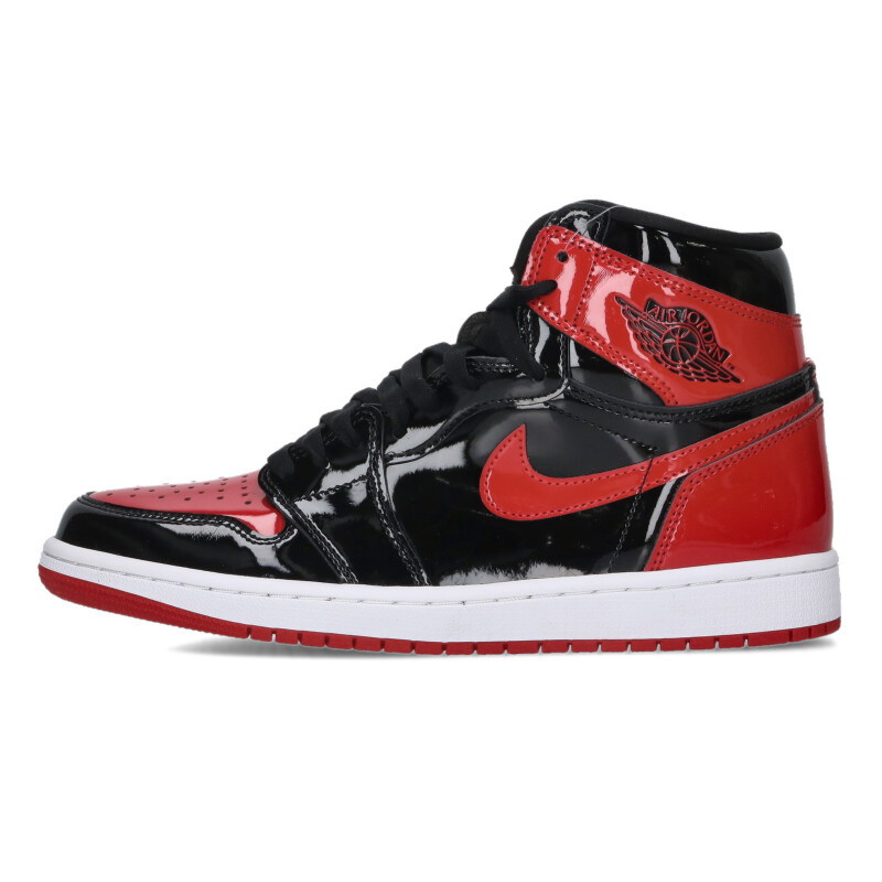 ナイキ NIKE 大きさ:27.5珊  555088-063 Air Jordan 1 High OG Patent Bred エアジョーダン1 ご機嫌 OG パテントブレッドスニーカー(黒いこと×赤いこと)【514062】【BS99】【メンズ】【小物】【中古】bb33#rinkan*S