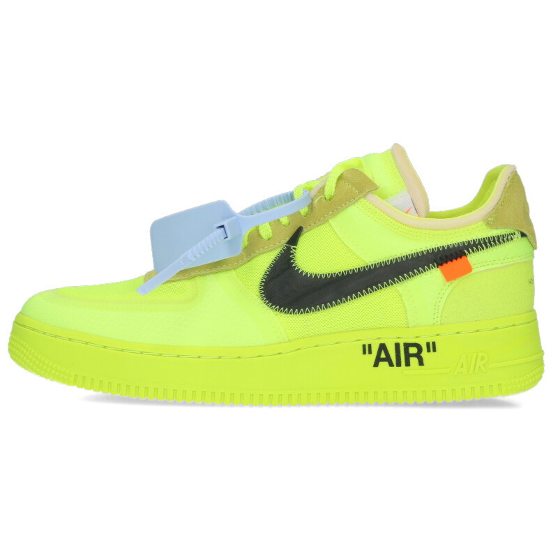 ナイキ オフホワイト NIKE OFF-WHITE サイズ:27cm AO4606-700 Air Force 1 Low Volt エアフォース1 ロー ボルトスニーカー(イエロー)【414062】【BS99】【メンズ】【小物】【中古】bb33#rinkan*S|RINKAN