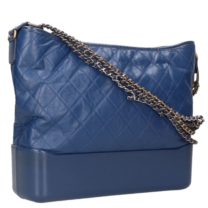 シャネル CHANEL　 ガブリエル ドゥ A93824 ラムスキンチェーンショルダーバッグ(ブルー&times;シルバー)【324062】【BS99】【小物】【中古】bb334#rinkan*A｜RINKAN