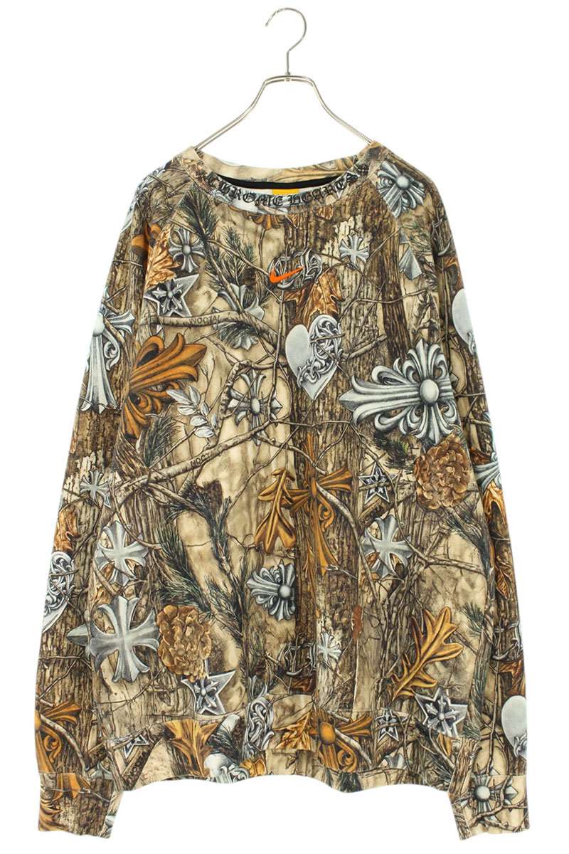 クロムハーツ Chrome Hearts 大いさ:XL  NOCTA CREW NECK ナイキドレイク総柄クルーネックスウェット(赤銅色調)【314062】【SJ02】【メンズ】【中古】bb297#rinkan*S