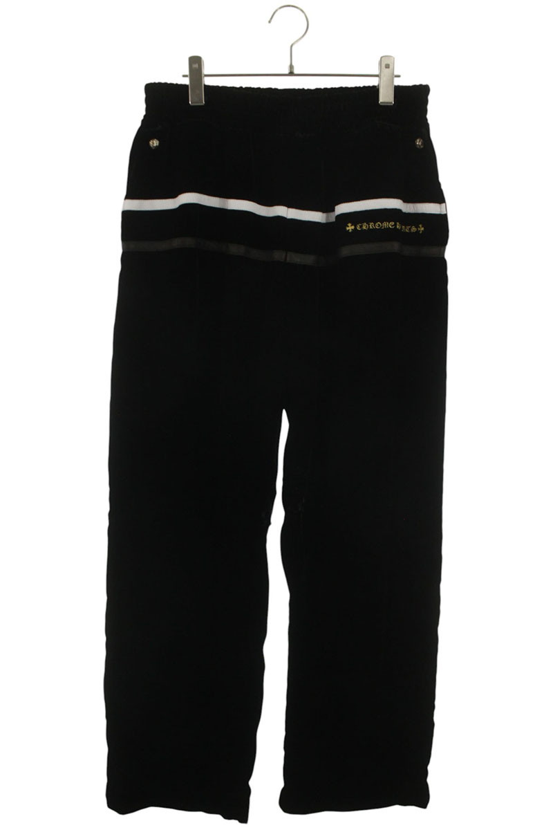 クロムハーツ Chrome Hearts 大いさ:L  VELVET TRACKSUIT PANTS ロングズボン下(黒いこと)【414062】【SJ02】【メンズ】【中古】bb467#rinkan*C