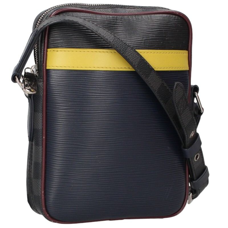 ルイヴィトン LOUISVUITTON   ダヌーブスリム M55100 エピ ダミエグラフィットショルダーバッグ(米国海軍×黒いこと)【424062】【BS99】【小物】【中古】bb51#rinkan*B