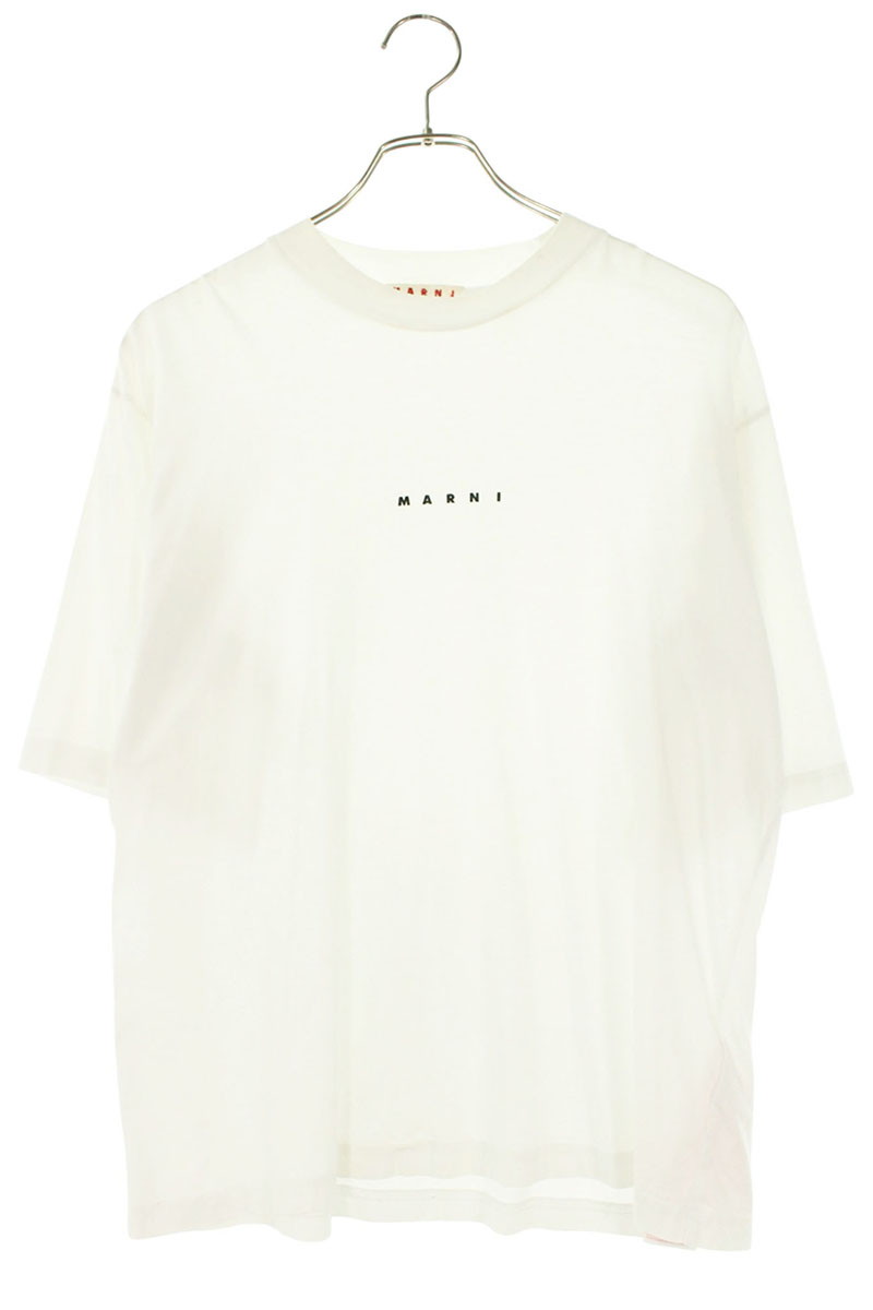 マルニ MARNI　 サイズ:38 THJE0263P1 フロントロゴプリントTシャツ(ホワイト)【314062】【BS99】【レディース】【中古】bb378#rinkan*B