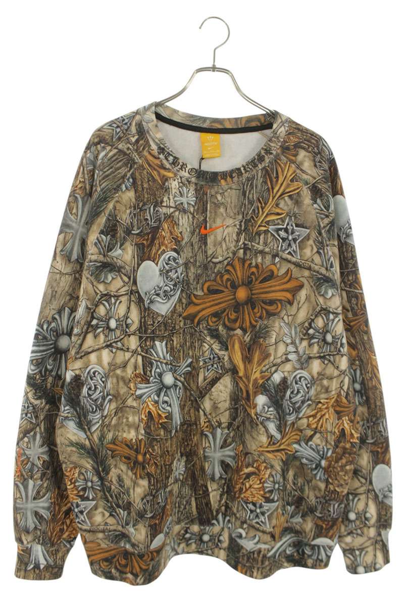 クロムハーツ Chrome Hearts 大きさ:XXL  NOCTA CREW NECK ナイキドレイク総柄クルーネックスウェット(赤銅色調)【414062】【os06】【メンズ】【中古】bb453#rinkan*A