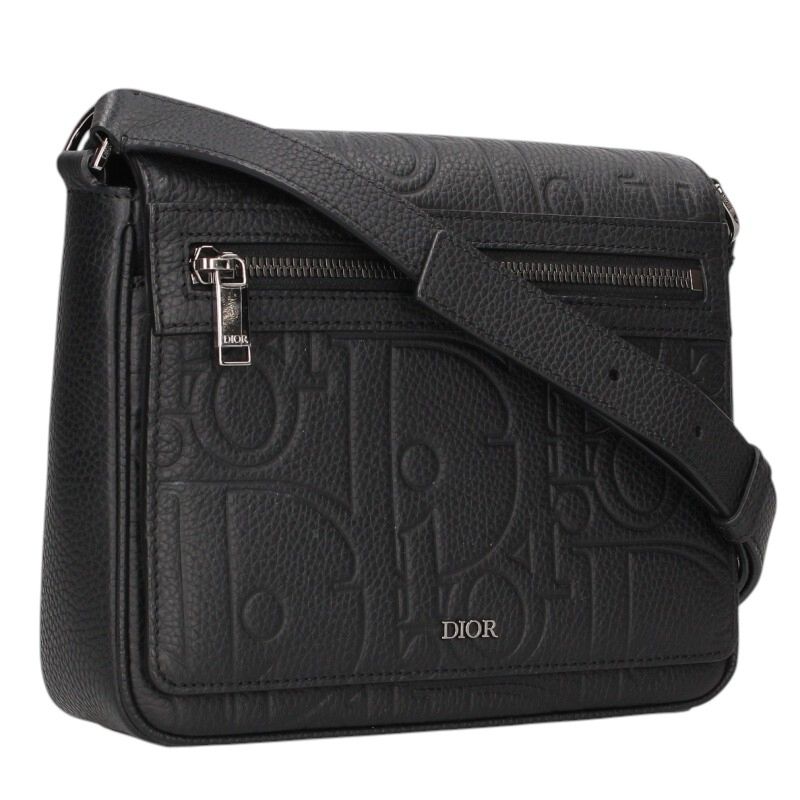 ディオール DIOR　 1ESPO329LLG_H00N オブリーク総柄グラビティレザーメッセンジャーショルダーバッグ(ブラック)【624062】【BS99】【小物】【中古】bb384#rinkan*B｜RINKAN