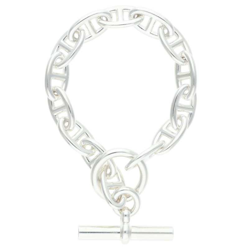 エルメス HERMES　 サイズ:14LINK Chaine d'Ancre GM シェーヌダンクルGMシルバーブレスレット(シルバー 68.66g)【314062】【SS13】【小物】【中古】bb127#rinkan*B
